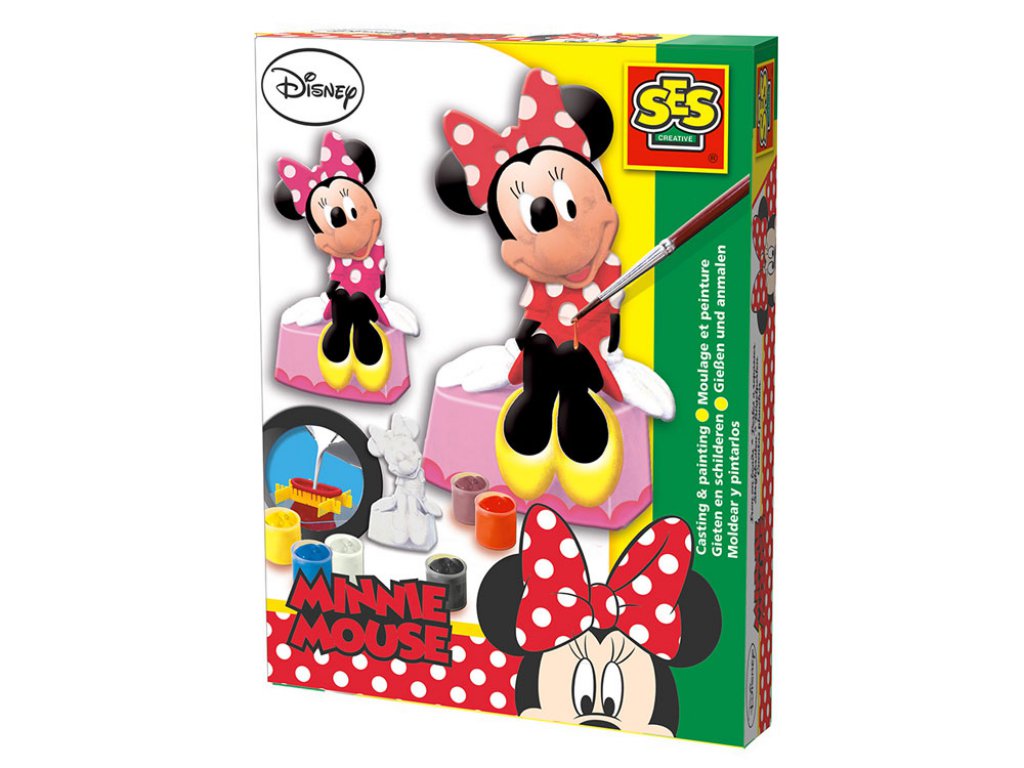 SES СЕС-КОМПЛЕКТ ЗА ОТЛИВКИ И ОЦВЕТЯВАНЕ ДИСНИ МИНИ МАУС Hobby girls Plaster set Minnie Mouse 8710341012663