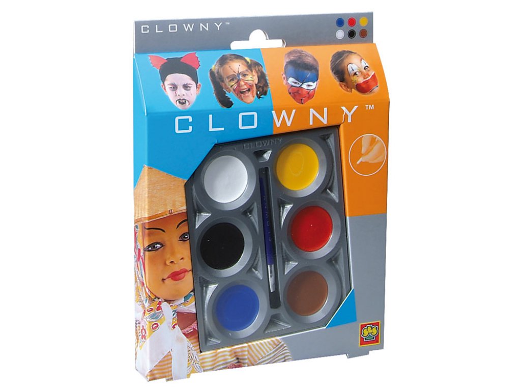 SES СЕС- КОМПЛЕКТ БОИ ЗА ЛИЦЕ 6 ЦВ. Clowny Clowny aqua 6 colors 8710341096618