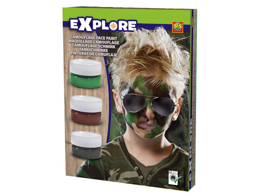 SES СЕС-БОЯ ЗА ЛИЦЕ КАМУФЛАЖНА Explore Camouflage paint 8710341250454