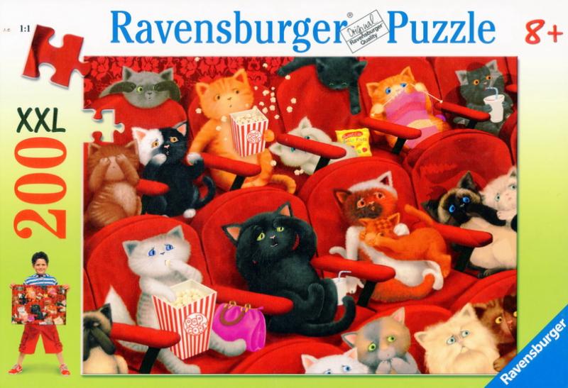 RAVENSBURGER ПЪЗЕЛ СУПЕР 200 ЧАСТИ  700815 Ravensburger  Kitty Cinema Puzzle 4005556126408